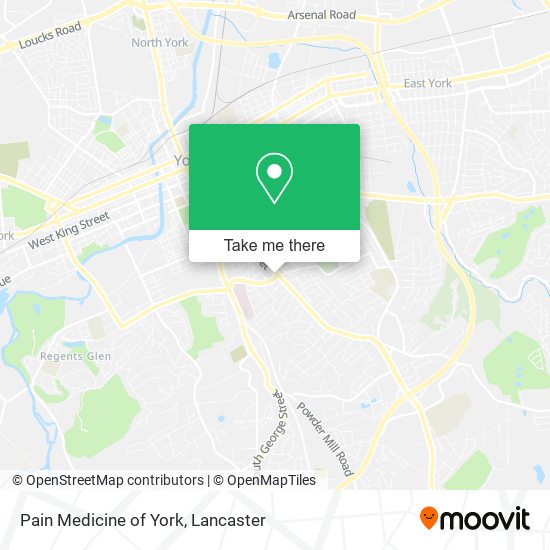 Mapa de Pain Medicine of York