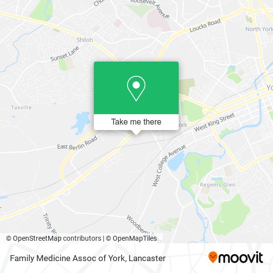 Family Medicine Assoc of York map