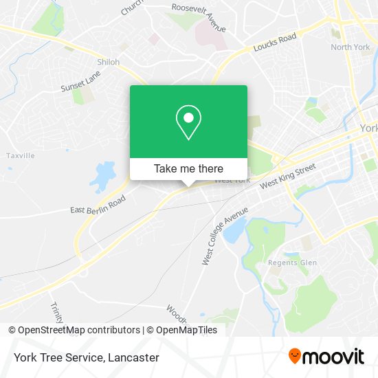York Tree Service map