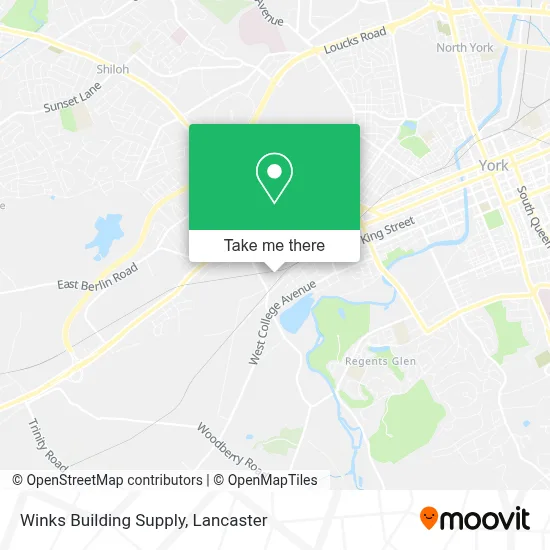 Winks Building Supply map