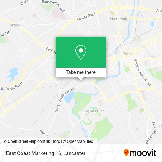 Mapa de East Coast Marketing 16