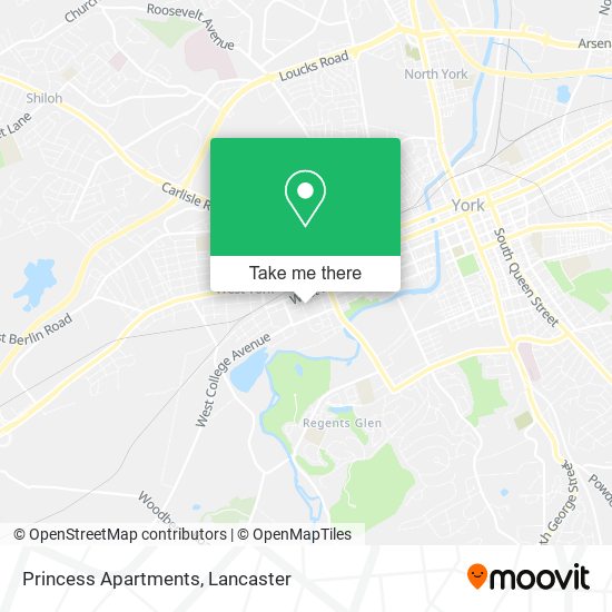 Princess Apartments map