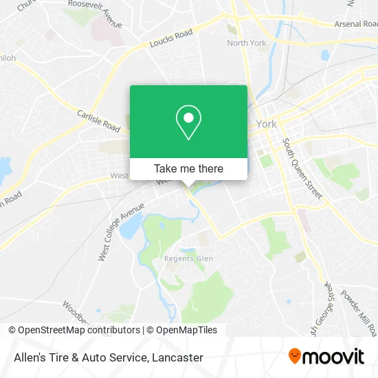 Allen's Tire & Auto Service map