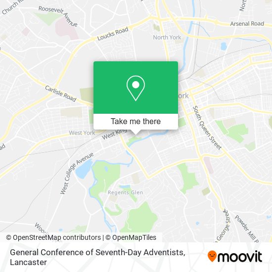 General Conference of Seventh-Day Adventists map