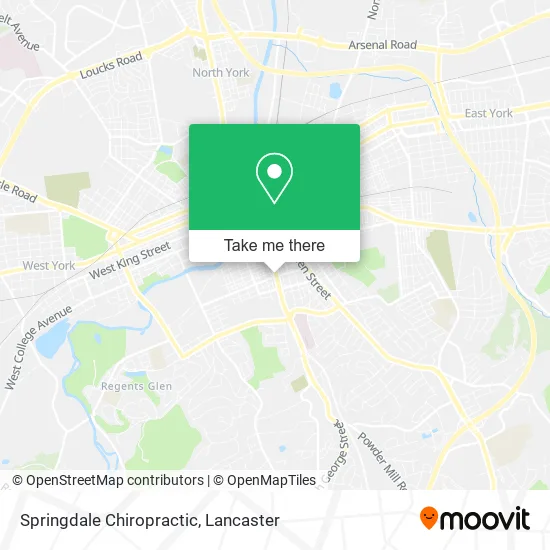 Springdale Chiropractic map