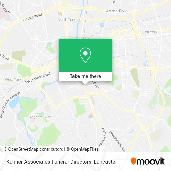 Kuhner Associates Funeral Directors map