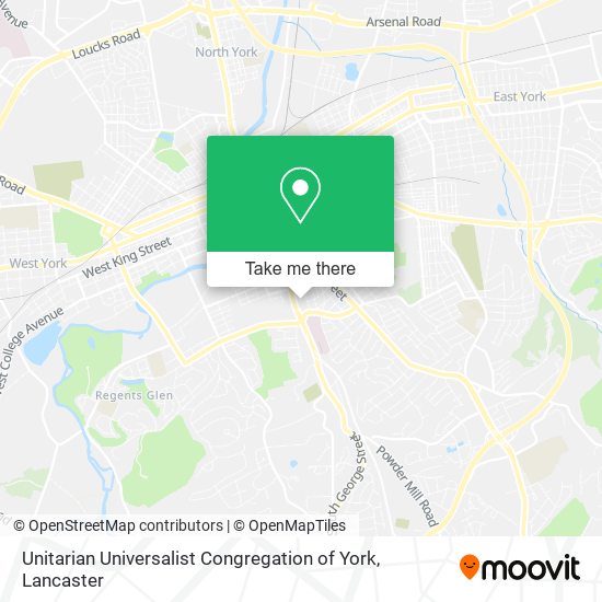 Mapa de Unitarian Universalist Congregation of York