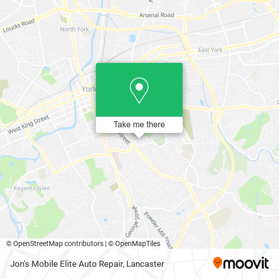 Jon's Mobile Elite Auto Repair map