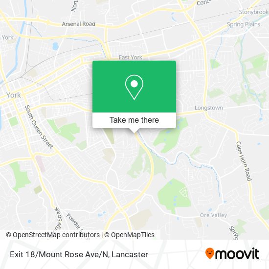 Mapa de Exit 18/Mount Rose Ave/N