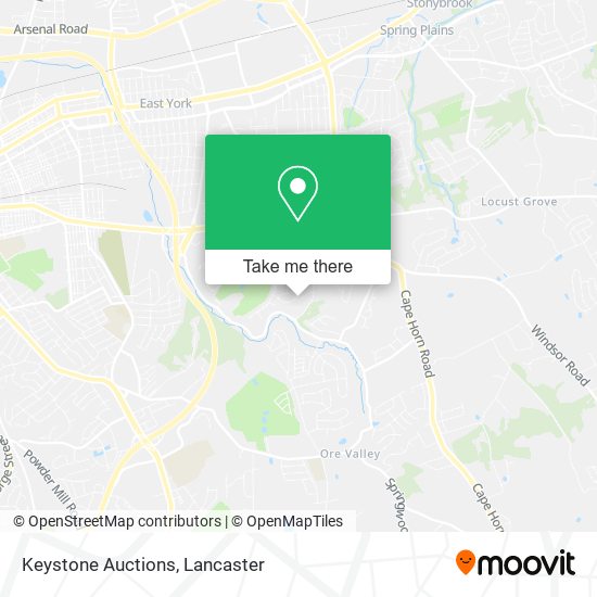 Keystone Auctions map