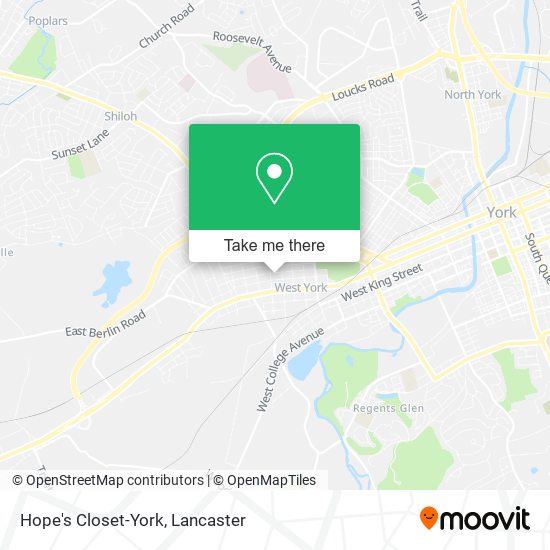 Hope's Closet-York map