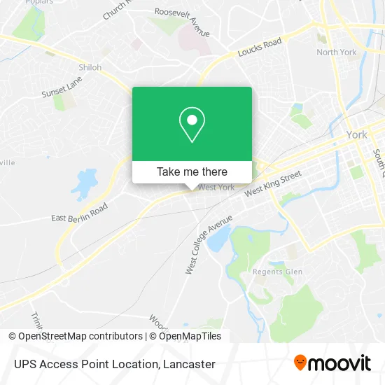 UPS Access Point Location map