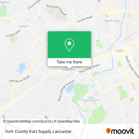 York County Kart Supply map