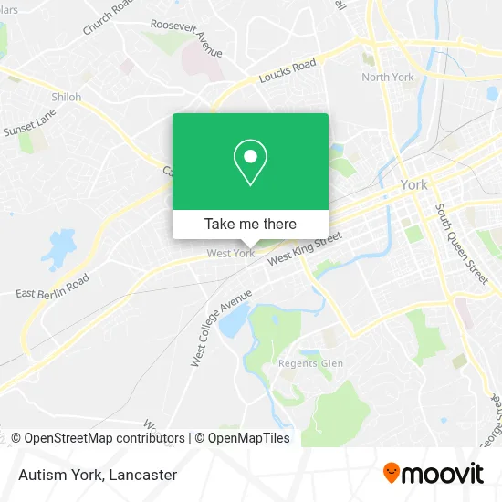 Autism York map