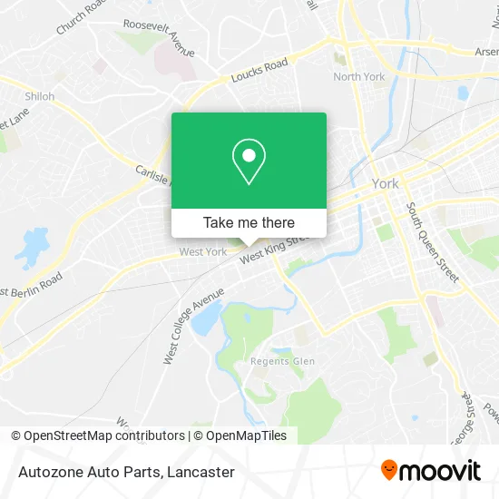 Autozone Auto Parts map