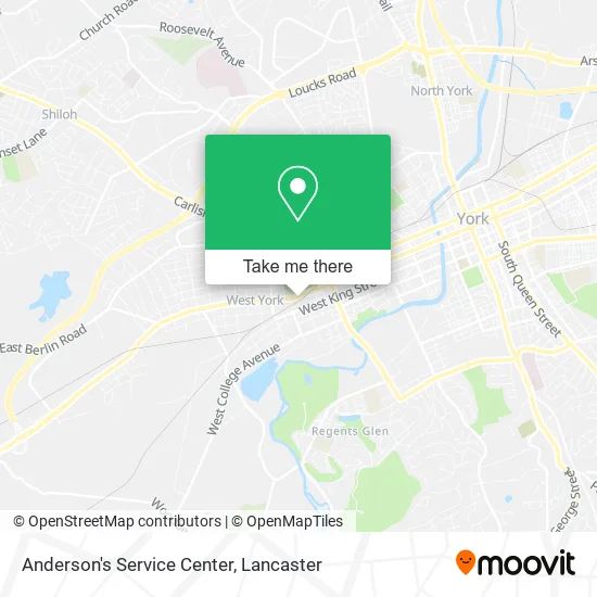 Anderson's Service Center map