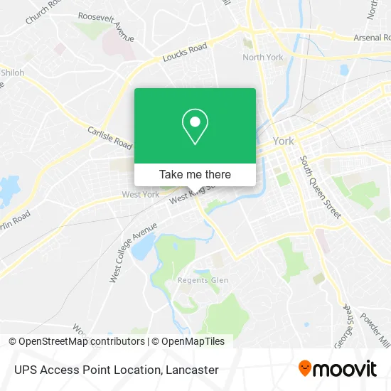 UPS Access Point Location map