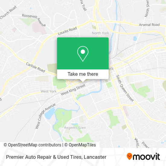 Premier Auto Repair & Used Tires map
