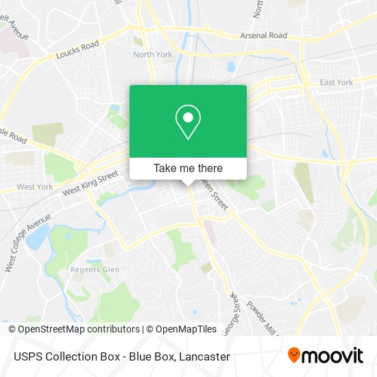 USPS Collection Box - Blue Box map