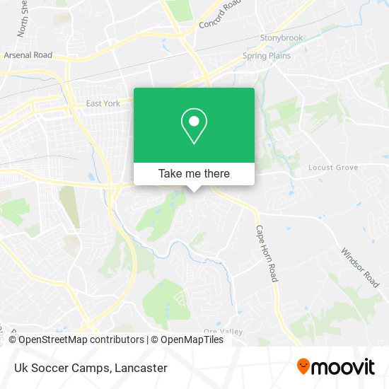 Mapa de Uk Soccer Camps