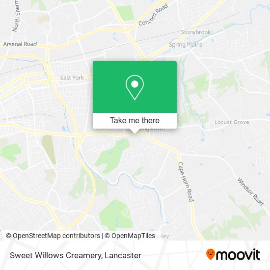 Sweet Willows Creamery map