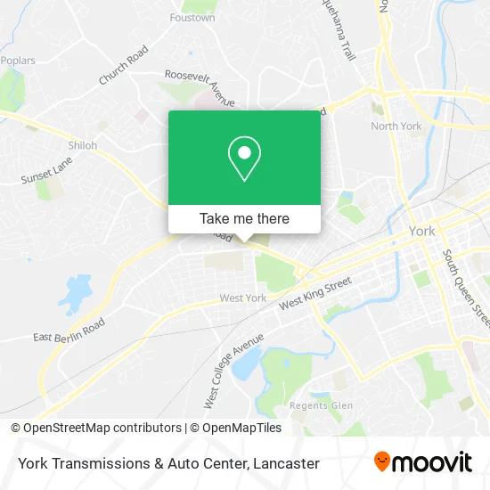 York Transmissions & Auto Center map
