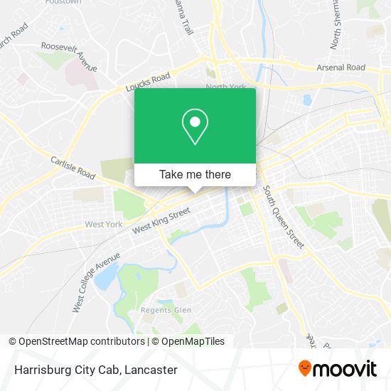 Harrisburg City Cab map