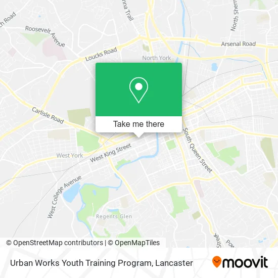 Urban Works Youth Training Program map