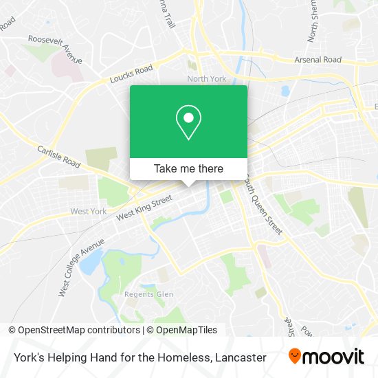 York's Helping Hand for the Homeless map
