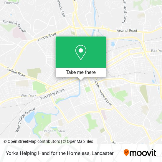 Yorks Helping Hand for the Homeless map