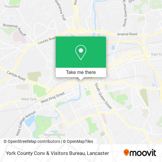 Mapa de York County Conv & Visitors Bureau