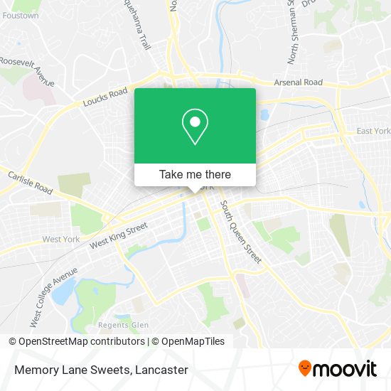 Mapa de Memory Lane Sweets