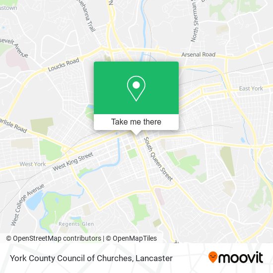 York County Council of Churches map