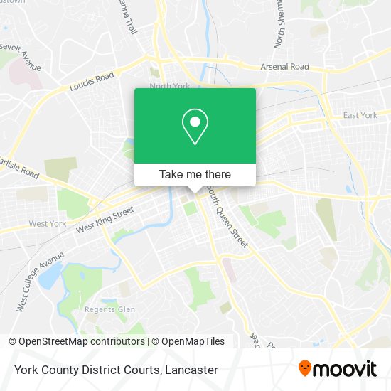 Mapa de York County District Courts