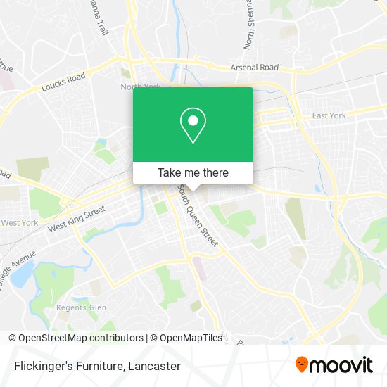 Flickinger's Furniture map