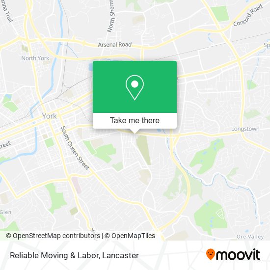 Reliable Moving & Labor map