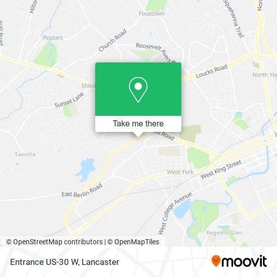 Entrance US-30 W map