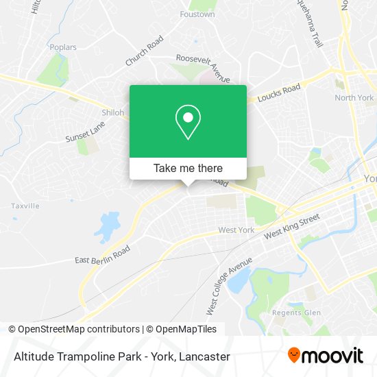 Altitude Trampoline Park - York map