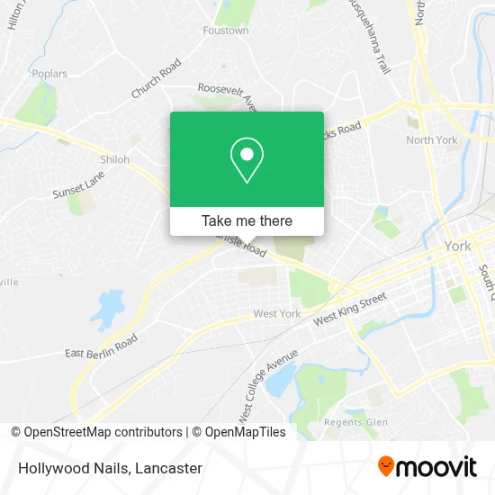 Hollywood Nails map