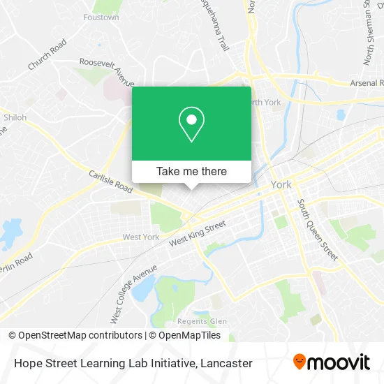 Hope Street Learning Lab Initiative map