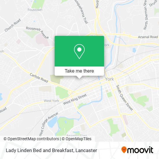 Lady Linden Bed and Breakfast map