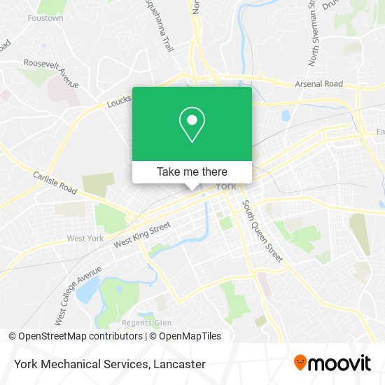 York Mechanical Services map