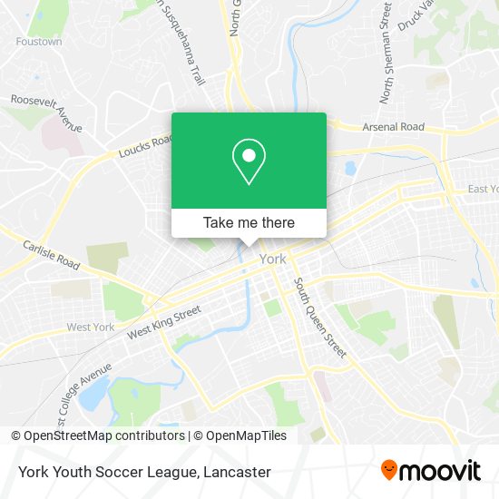 York Youth Soccer League map