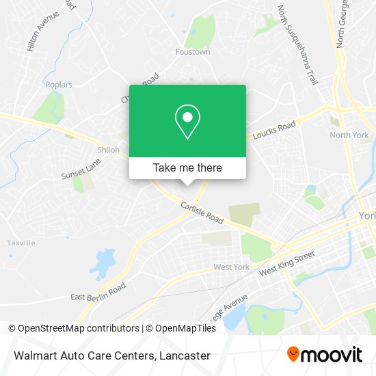 Mapa de Walmart Auto Care Centers