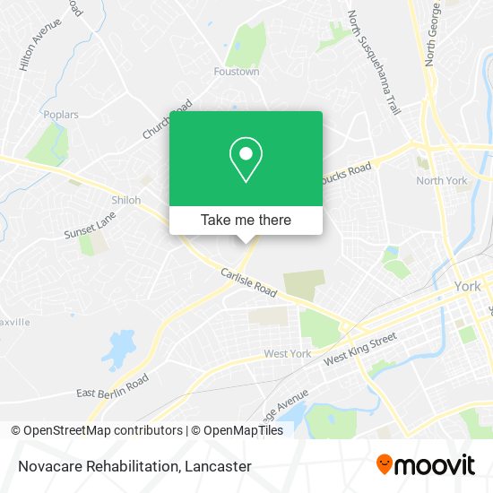 Mapa de Novacare Rehabilitation