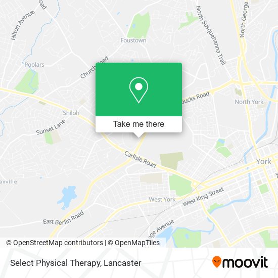 Select Physical Therapy map