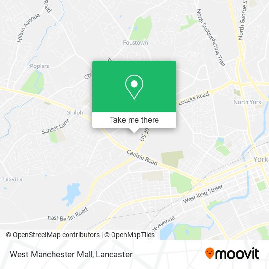 West Manchester Mall map