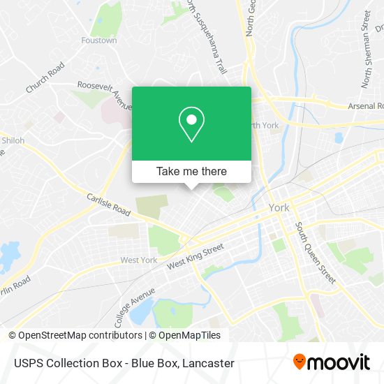 Mapa de USPS Collection Box - Blue Box