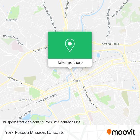 York Rescue Mission map
