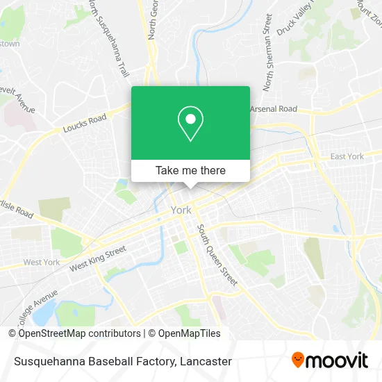 Susquehanna Baseball Factory map
